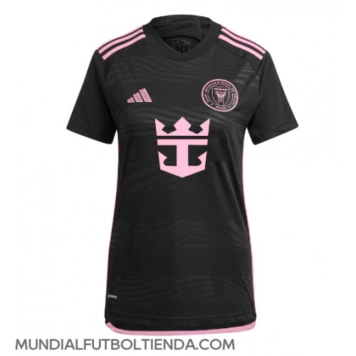 Camiseta Inter Miami Segunda Equipación Replica 2024-25 para mujer mangas cortas